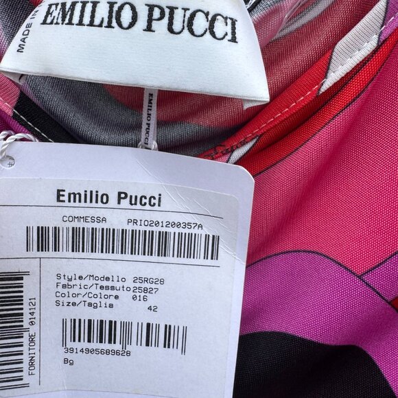 Emilio Pucci Multicolor Cowl Neck Mini Dress Size US 6 / IT 42 - Picture 2 of 6